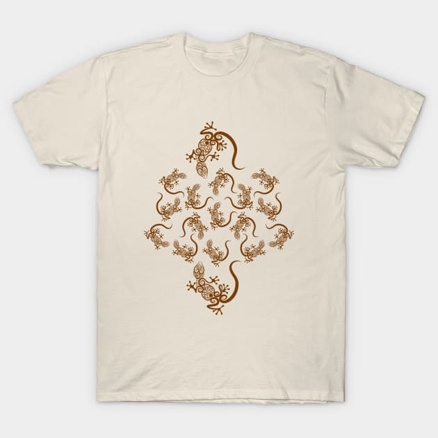 Lizards curl ornament T-Shirt by tsign703